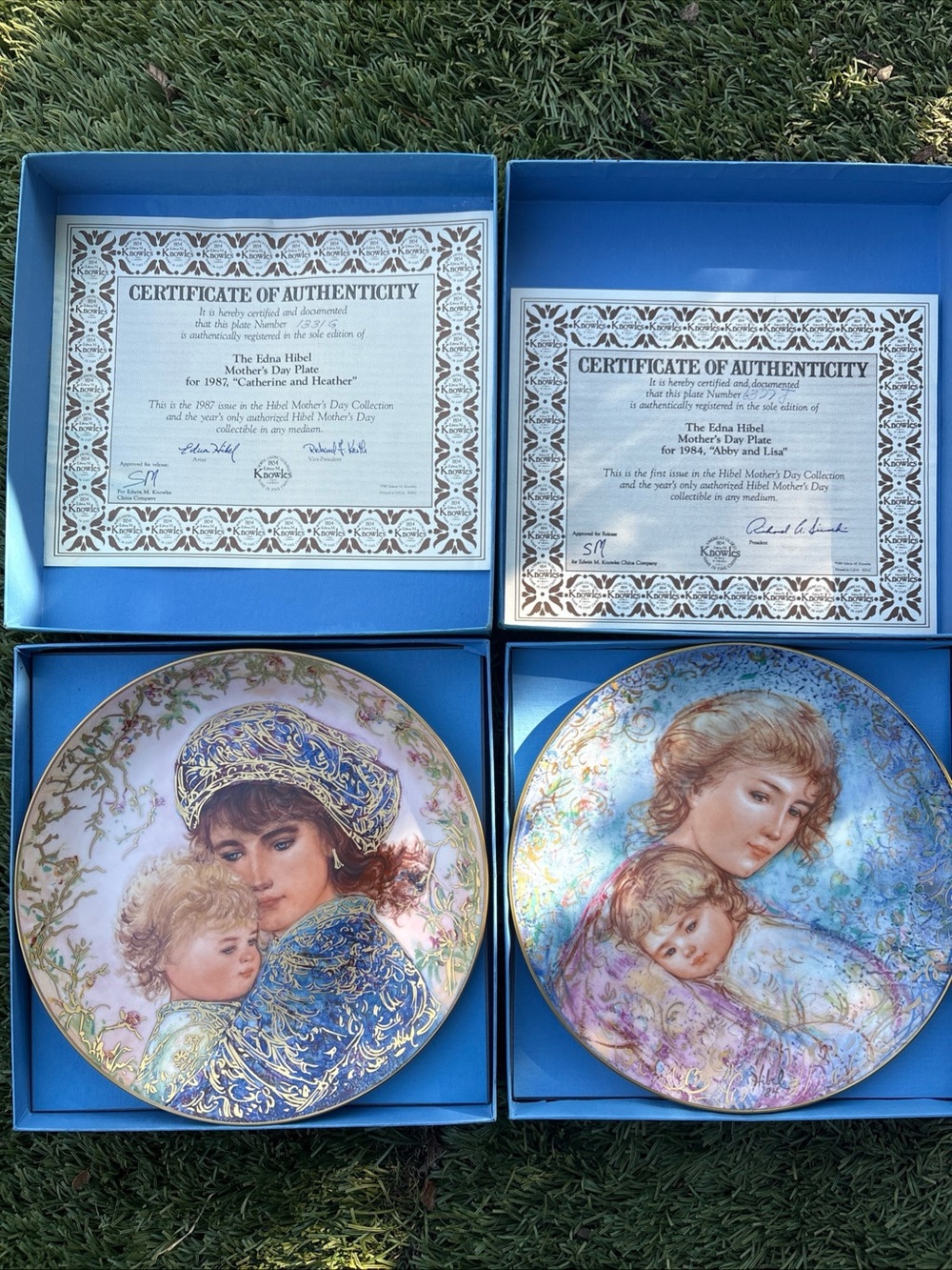 Knowles White Decorative Collector Plate with Gold Lettering